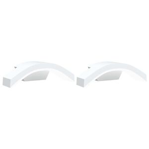vidaXL LED-Au&szlig;enwandleuchten 2 Stk. Wei&szlig; Aluminiumdruckguss