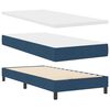 vidaXL Boxspringbett mit Matratze mit Kopfteil Blau 200 x 160 cm Stoff