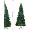 vidaXL K&uuml;nstlicher Eck-Weihnachtsbaum Gr&uuml;n 180 cm PVC