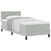 vidaXL Boxspringbett mit Kopfteil Hellgrau 90 x 200 cm Samt