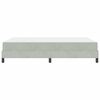 vidaXL Boxspringbett mit Matratze Hellgrau 160 x 220 cm Stoff