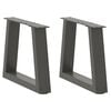 vidaXL Couchtischbeine V-Form 2 St&uuml;ck Anthrazit 30x(30-31,3) cm Stahl