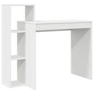 vidaXL Schreibtisch mit Regal Wei&szlig; 100 x 40 x 90 cm Holzwerkstoff
