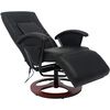 vidaXL Shiatsu-Massagesessel Schwarz Kunstleder