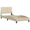 vidaXL Bettgestell ohne Matratze "Hanko" Creme 80x200 cm Stoff