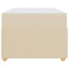 vidaXL Bettrahmen mit Matratze Creme 80 x 200 cm Stoff