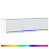 vidaXL Fernsehschrank mit LED Wei&szlig; 140 x 34 x 40 cm Holzwerkstoff