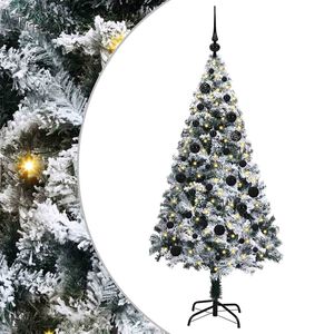 vidaXL K&uuml;nstlicher Weihnachtsbaum mit 150 LEDs mit St&auml;nder Wei&szlig; 150 cm