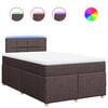 vidaXL Boxspringbett mit Matratze Dunkelbraun 120x190 cm Stoff