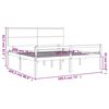 vidaXL Seniorenbett mit Kopfteil Super Kingsize Massivholz
