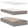 vidaXL Ottoman-Bett mit Matratzen & LEDs Taupe 180x200 cm Stoff