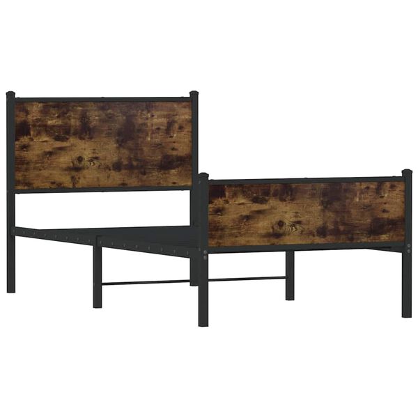 vidaXL Metallbett ohne Matratze R&auml;uchereiche 75x190 cm