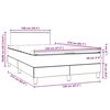 vidaXL Boxspringbett mit Matratze & LED Dunkelblau 120x210 cm Samt