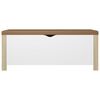 vidaXL Aufbewahrungsbox mit Kissen Weiß & Sonoma Eiche 105x40x45 cm