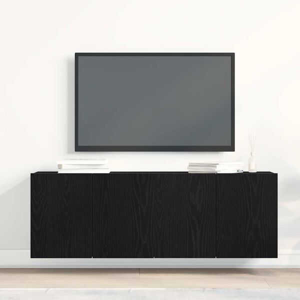vidaXL TV-Schr&auml;nke 2 Stk. Schwarze Eiche 120 x 30 x 41 cm Holzwerkstoff