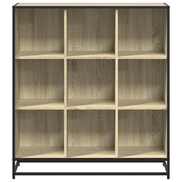 vidaXL B&uuml;cherregal Sonoma-Eiche 97,5x33x107,5 Holzwerkstoff und Metall