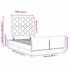 vidaXL Boxspringbett mit Kopfteil Dunkelgrau 120 x 190 cm Samt
