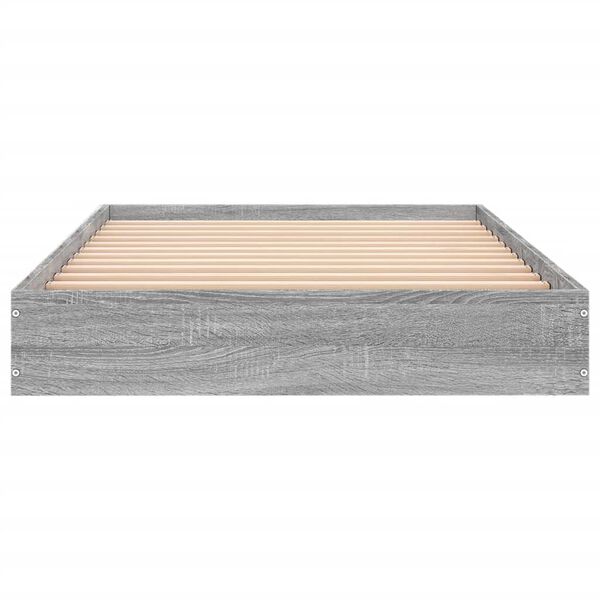 vidaXL Bettgestell Grau Sonoma 75x190 cm Holzwerkstoff