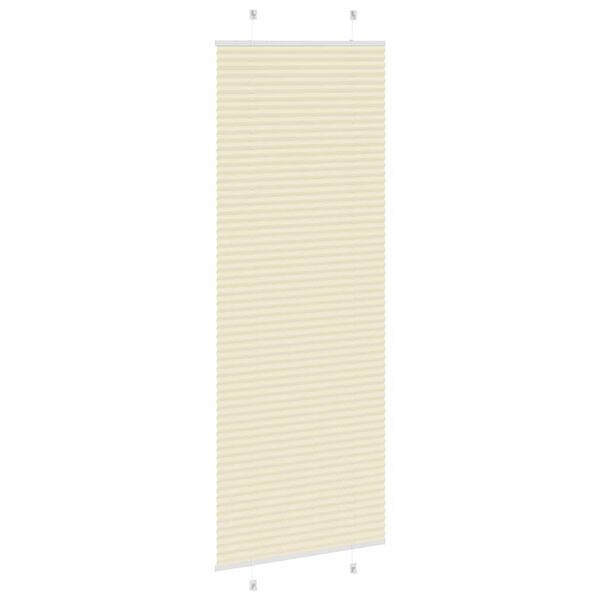 vidaXL Plissee Creme 80x200 cm Stoffbreite 79,4 cm Polyester