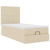 vidaXL Ottoman-Bett mit Matratze Creme 80x200 cm Stoff