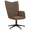vidaXL Relaxsessel mit Hocker Braun Stoff