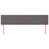 vidaXL Kopfteile 2 Stk. Grau 90x5x78/88 cm Kunstleder