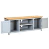 vidaXL TV-Schrank 120x35x48 cm Massivholz Eiche