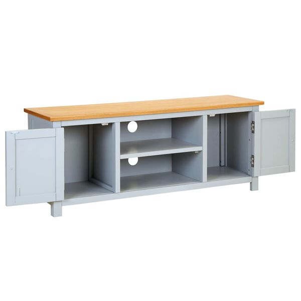 vidaXL TV-Schrank 120x35x48 cm Massivholz Eiche