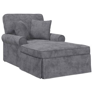 vidaXL Chaise Lounge mit Rock Dunkelgrau 157 x 91 x 91 cm ARES