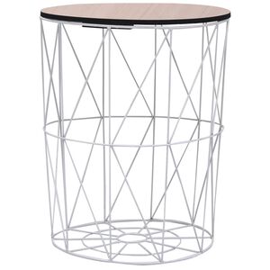 vidaXL Couchtisch Wei&szlig; &Oslash; 47 cm