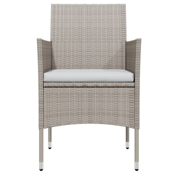 vidaXL 7-tlg. Garten-Essgruppe mit Kissen Beige und Schwarz