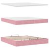 vidaXL Ottoman-Bett mit Matratzen & LEDs Rosa 200x200 cm Samt
