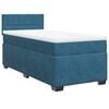 vidaXL Boxspringbett mit Matratze Blau 80x200 cm Samt