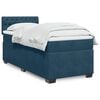 vidaXL Boxspringbett mit Matratze Dunkelblau 90x190 cm Samt