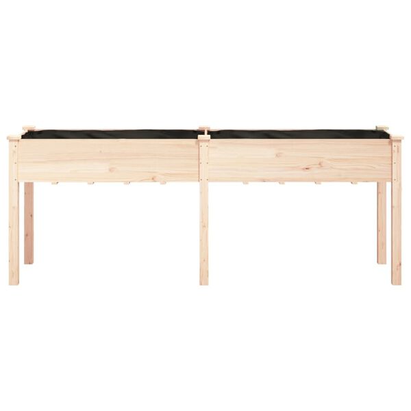 vidaXL Pflanzkübel mit Einsatz 203x53x76 cm Massivholz Tanne