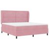 vidaXL Boxspringbett mit Matratze Rosa 200 x 180 cm Polyester