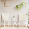vidaXL Gartenstuhlauflagen für Niedriglehner 2 Stk. Creme 100x50x3 cm