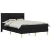 vidaXL Bettgestell mit Matratze Schwarz 140 x 200 cm Stoff
