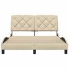 vidaXL Bettgestell ohne Matratze Creme 120x200 cm Stoff