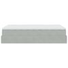 vidaXL Ottoman-Bett mit Matratze Hellgrau 120x200 cm Samt