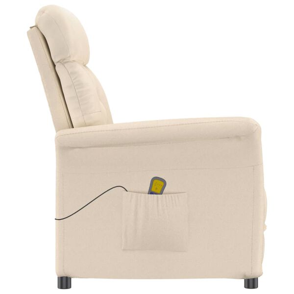 vidaXL Massagesessel Beige Mikrofasergewebe