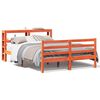 vidaXL Massivholzbett ohne Matratze Wachsbraun 135x190 cm Kiefernholz