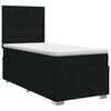 vidaXL Boxspringbett mit Matratze Schwarz 90 x 190 cm Stoff