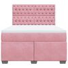 vidaXL Boxspringbett mit Matratze Rosa 140x200 cm Samt