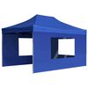 vidaXL Profi-Partyzelt Faltbar mit Wänden Aluminium 4,5x3 m Blau