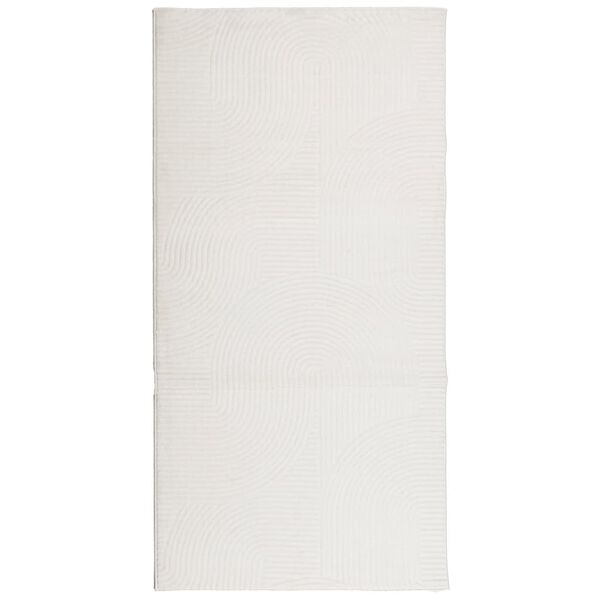 vidaXL Teppich IZA Kurzflor Skandinavischer Look Creme 100x200 cm