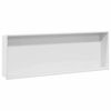 vidaXL Duschnische Wei&szlig; 90 x 30 x 9,5 cm Edelstahl