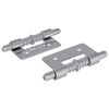 vidaXL Riegel 2 pcs Silber 46 x 17 x 1,2 mm Stahl