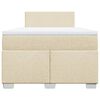 vidaXL Boxspringbett mit Matratze Creme 120x200 cm Stoff