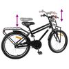 vidaXL Kinderfahrrad 18 Zoll f&uuml;r 5-7 Jahre alt Schwarz